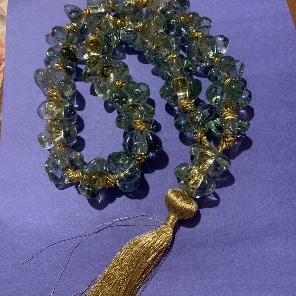 Vintage Greek Compolie glass Necklace